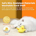 Miniatyrbild 5 av 6: Flapping Duck Interactive Electric Bird Tvättbar katt Plyschleksak gul 160*130*115mm