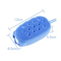Miniatyrbild 6 av 10: Silikon Body Scrubber Mjuk Bubble Bath Borste Duschsvamp blå 250*70*50mm purple