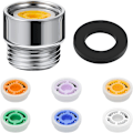 Miniatyrbild 2 av 5: Flödesreducerande takduschbegränsare Vattenbesparande flödesbegränsare Multicolor Adapter + 7PCS