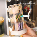 Miniatyrbild 8 av 8: 360° roterande förvaringslåda för kosmetiska smycken vit 4 lager white 4 layer