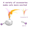 Miniatyrbild 4 av 7: Smart Cat Interactive Electronic LED automatiska hoppleksaker vit
