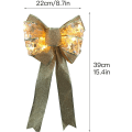 Miniatyrbild 2 av 5: 2-pack stora led säckvävsbågar för julgran, julpresentförpackning, festdekoration