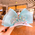 Miniatyrbild 10 av 11: Barnspets Prinsessan Aisha Crown Bow Hårnålshuvudbonad Snow Bud Crown Bow