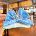 Miniatyrbild 7 av 11: Barnspets Prinsessan Aisha Crown Bow Hårnålshuvudbonad Orange Powder Crown Bow