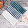Miniatyrbild 6 av 8: 1 st långremsa silikon form bricka Ice Cube Mould Grå Blue