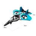 Miniatyrbild 10 av 10: 2,4G fjärrkontroll flygplan, elektrisk RTF Epp Foam Fighter leksak, julklapp till barn Blue + Gravity Sensing Blue-No Gravity Sensing