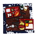 Miniatyrbild 3 av 5: Dockhus Mini Fast Bento Bento Tallrik Mat Sushi