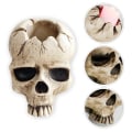 Miniatyrbild 3 av 8: Ljusstake Ljus Harts Skull Skull Ornament skalle halvansikte skull