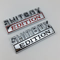 Miniatyrbild 4 av 7: 1X 3D ABS-emblem SHITBOX EDITION Badge Bilsvans sidodekal Silver-Svart