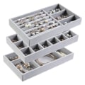 Miniatyrbild 5 av 8: Sammet Box Smycken Förvaring Sammet Box Ring Örhängen Halsband C H