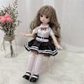 Miniatyrbild 3 av 5: 30 Cm 1/6 BJD Docka Vinterklänning Set 21 Movable Makeup e Girl A5 A5