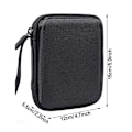 Miniatyrbild 6 av 7: Case Bärbar Hållare Dragkedja Läder Pick förvaringsväska svart 15*12*5,5 cm black