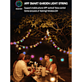 Miniatyrbild 7 av 8: Utomhus julgran RGB String Lights dekoration 10m25leds 10m25leds