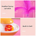 Miniatyrbild 3 av 8: Interactive Cat Turntable Rolling Ball med Bell Toy gul red