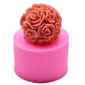 Miniatyrbild 4 av 5: Silikon Form Rose Ball Ljus Mould Craft