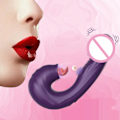 Miniatyrbild 2 av 8: Handhållen typ sugsimulering Vibratorer Muti-Model suger massagestift för massage Lila Purple