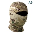 Miniatyrbild 1 av 5: Kamouflage Balaclava Full Face Wargame Cykelhjälm Liner A1 A9