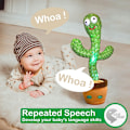Miniatyrbild 3 av 5: Dancing Cactus Toy Sing+Repeat+Dancing+Recording+LED