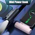 Miniatyrbild 4 av 8: 5000Mah trådlös Mini Power Bank snabbladdning rosa iphone ipod black type-c