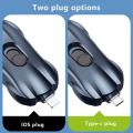 Miniatyrbild 5 av 5: 1500mah Nyckelring Bärbar Laddare Type-C Mobile Power Blue Ios Silver Type-c