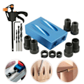 Miniatyrbild 1 av 10: Pocket Hole Jig Kit Woodworking Guide Sned borrvinkelhål E 15st E 15pcs