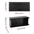 Miniatyrbild 9 av 10: 2 EU dolda uttag i bänkskivan Desktop Infällbart uttag Bordsuttag Långsamt för pop up med USB laddning väggsocka Black Black