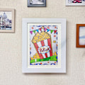 Miniatyrbild 7 av 8: My Little Davinci trä tavelram 20 ark konstverk - barn vit onesize