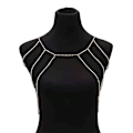 Miniatyrbild 3 av 3: Body Chain Smycken Silver Lace Multi lager tofs halsband