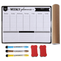 Miniatyrbild 1 av 11: Veckoplanerare Mjuk magnetisk whiteboard Kylskåpsmagneter Ritning Anslagstavla Påminn Memo Pad Kalender
