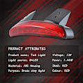 Miniatyrbild 6 av 9: Montering av Motorcykel XL883 1200 Led Baklykta bak Röd Red