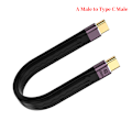 Miniatyrbild 1 av 5: USB 4.0 Gen3 Datakabel 40GPBS Snabbladdning Typ-C hane/hona hane till typ C hane