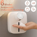Miniatyrbild 1 av 8: Automatisk tvåldispenser Väggmonterad tvåldispenser vit 14x7,7x16cm