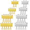 Miniatyrbild 6 av 6: 2-pack magnetiska lagerhalsbandsspännen Lås Lås Halsbandskoppling för multi glidrörsspännen Silver lobster clasp Row 2