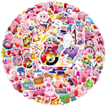 Miniatyrbild 5 av 5: 100 st Cartoon Kirby Stickers Gitarr vattentäta dekaler