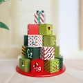 Miniatyrbillede 2 af 6: Återanvändbar Handtillverkad adventskalender i trä m 24lådor