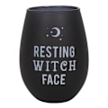 Miniatyrbild 2 av 3: Vinglas RESTING WITCH FACE m förpackning Svart