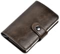 RFID-skydd Pop-up Korthållare m Jacka o Knapp Dark brown