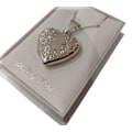 Miniatyrbilde 1 av 3: Berlock Hjärta Halsband i Äkta Silver . Alla hjärtans dag.