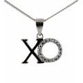 Miniatyrbilde 1 av 2: XO Hugs & Kisses Halsband i äkta silver . Alla hjärtans dag