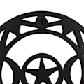 Pikkukuva 2 / 2: Black Wooden Triple Moon Wall Art