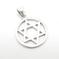 Miniatyrbillede 3 af 3: Davidsstjärnan Äkta 925 Sterling Silver Hänge + Kedja
