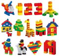 Miniatyrbillede 2 af 3: Byggklossar Stor Pack. 1000 delar Multicolor