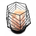 Miniatyrbillede 3 af 3: Hexagonal Grind Formad Himalaya Saltkristall m LED Lampa