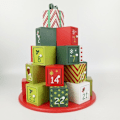 Miniatyrbilde 4 av 6: Återanvändbar Handtillverkad adventskalender i trä m 24lådor