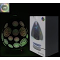 Pikkukuva 1 / 5: Silvrig Luftfuktare 3D Firework Aromalampa LED-ljus.
