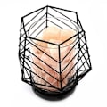 Pikkukuva 3 / 3: Hexagonal Grind Formad Himalaya Saltkristall m LED Lampa