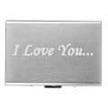 Miniatyrbilde 1 av 6: I Love You - Exklusiv Korthållare med gravyr Silver