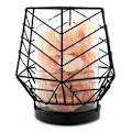 Miniatyrbillede 2 af 3: Hexagonal Grind Formad Himalaya Saltkristall m LED Lampa
