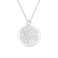 Miniatyrbilde 2 av 2: Äkta Silver 925 Fingerprint m Kedja. Alla Hjärtans Dag