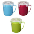 Pikkukuva 3 / 5: Soppmugg Mikrovågsugn m Handtag, Lock o Ventilationslock Blue